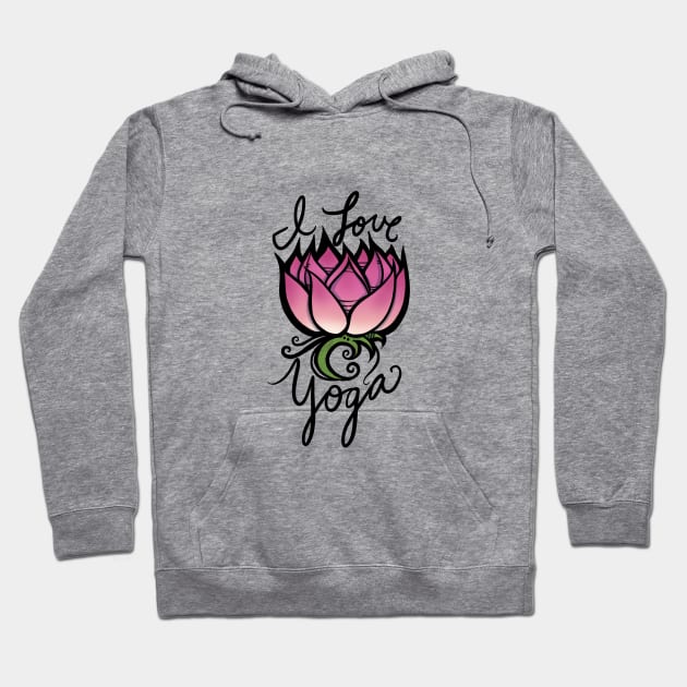 I love yoga Hoodie by bubbsnugg